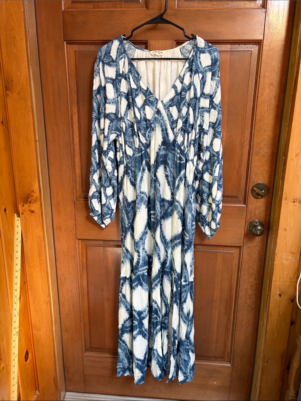 Fat Face Blue and White Wrap-Style Maxi Dress Size 12R